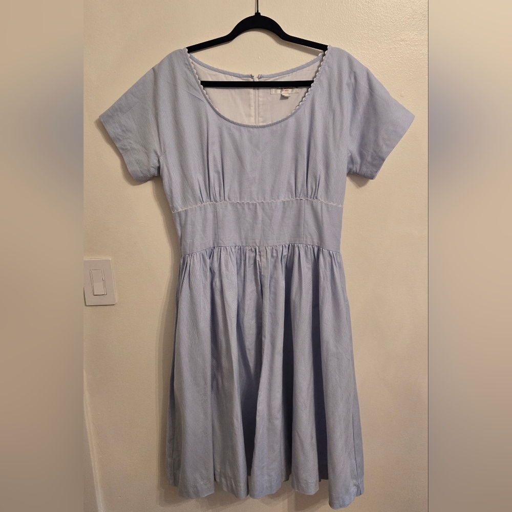 Isaac Mizrahi For Target Womens Retro Baby Blue Cotton Midi Dress  Sz 12
